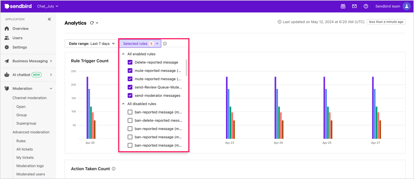 image|Dashboard screen showing the two types of moderation to choose from in the new role creation page.