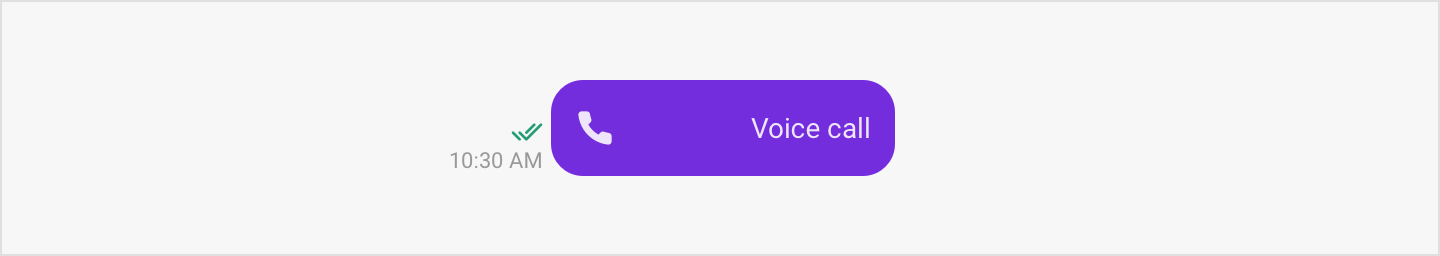 Image|Showing an UI component of an outgoing voice call.