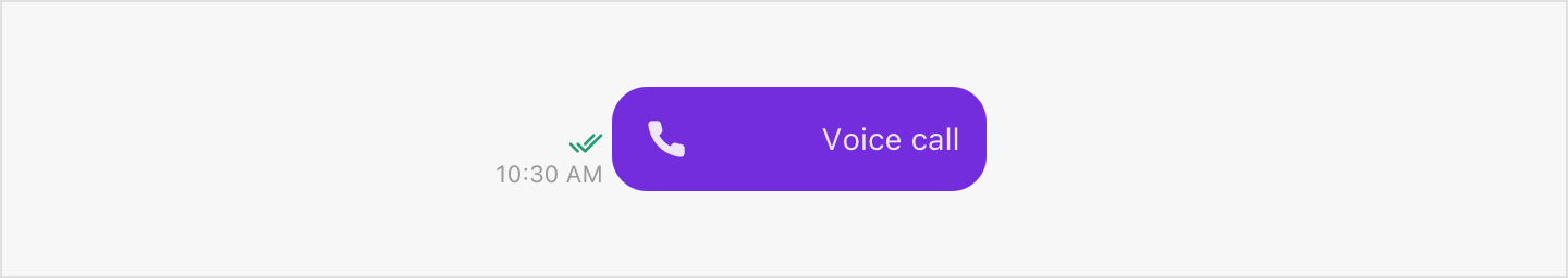 Image|Showing an UI component of an outgoing voice call.