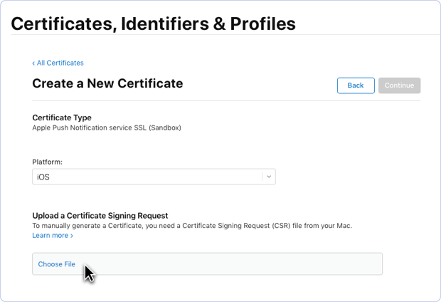 Image|Uploading a Certificate Signing Request (CSR) to create a new SSL certificate.