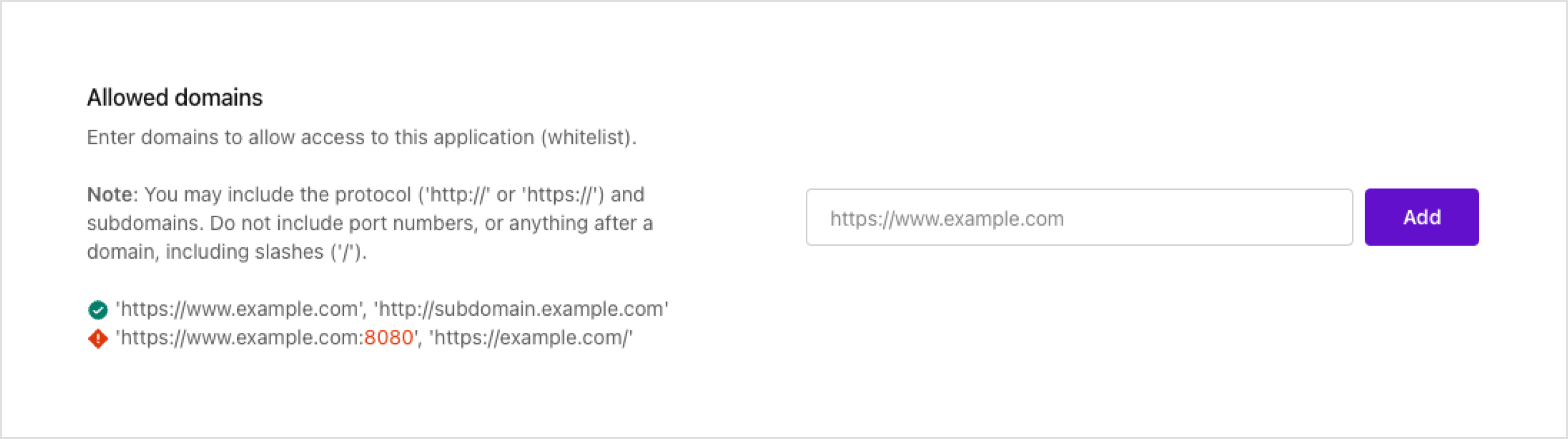 API security & domain restriction | Security | Sendbird Docs