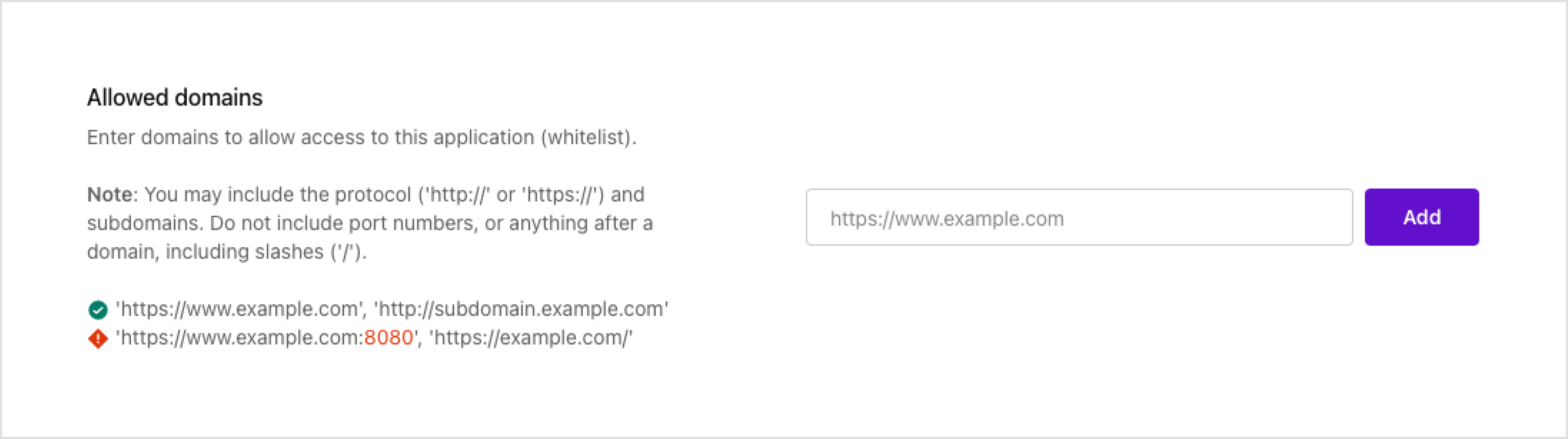 API security & domain restriction | Security | Sendbird Docs