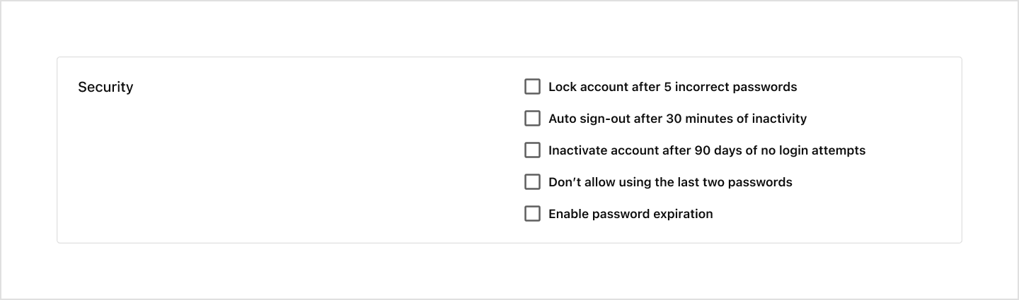 password manage settings