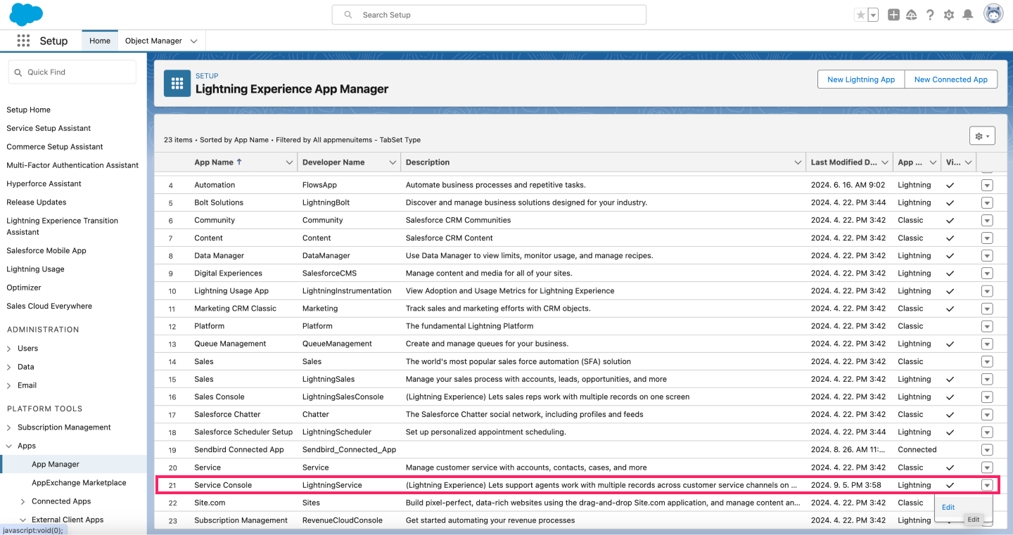 image|A screenshot of editing the service console.