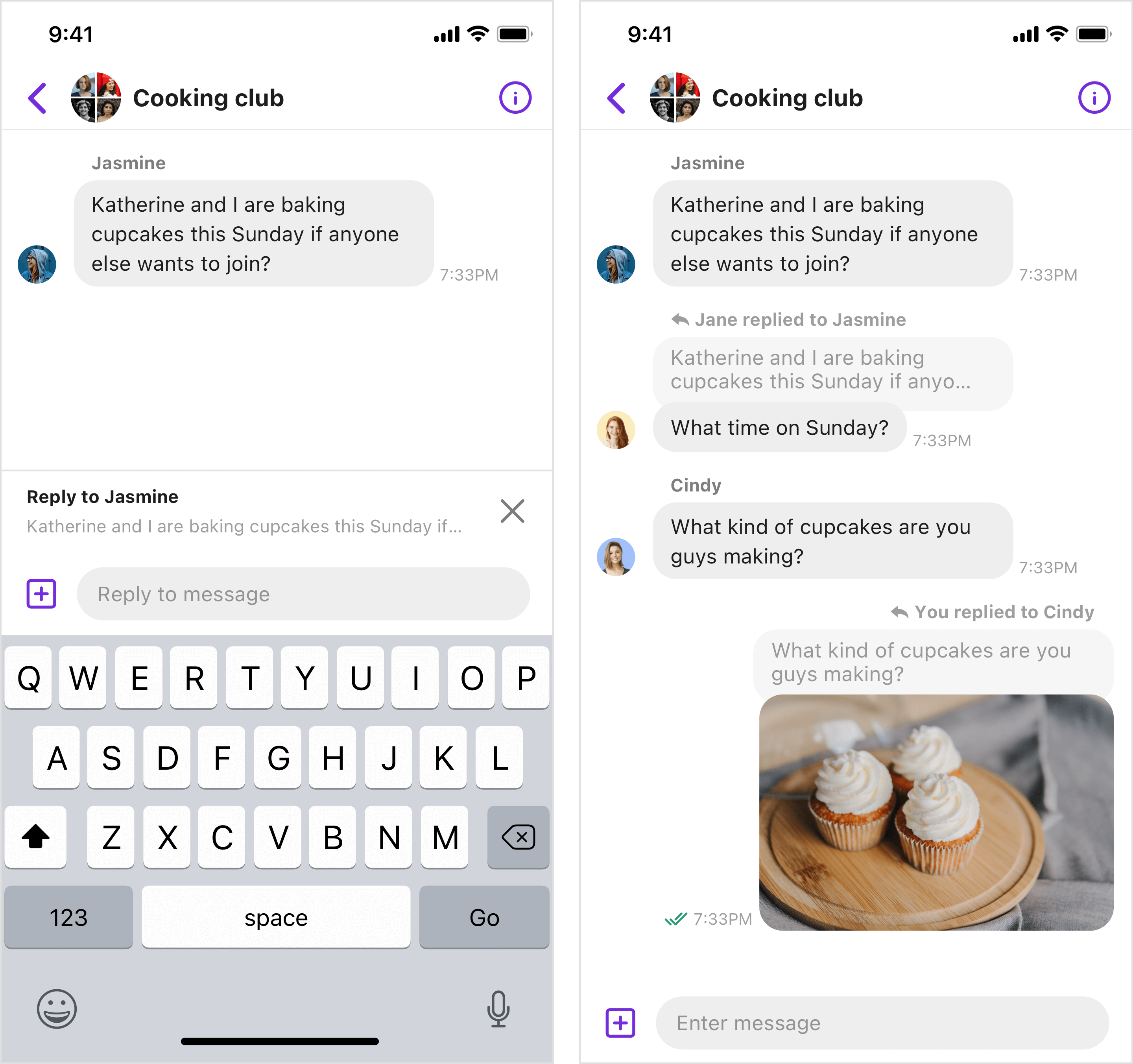 Message threading | Chat iOS UIKit SDK | Sendbird Docs