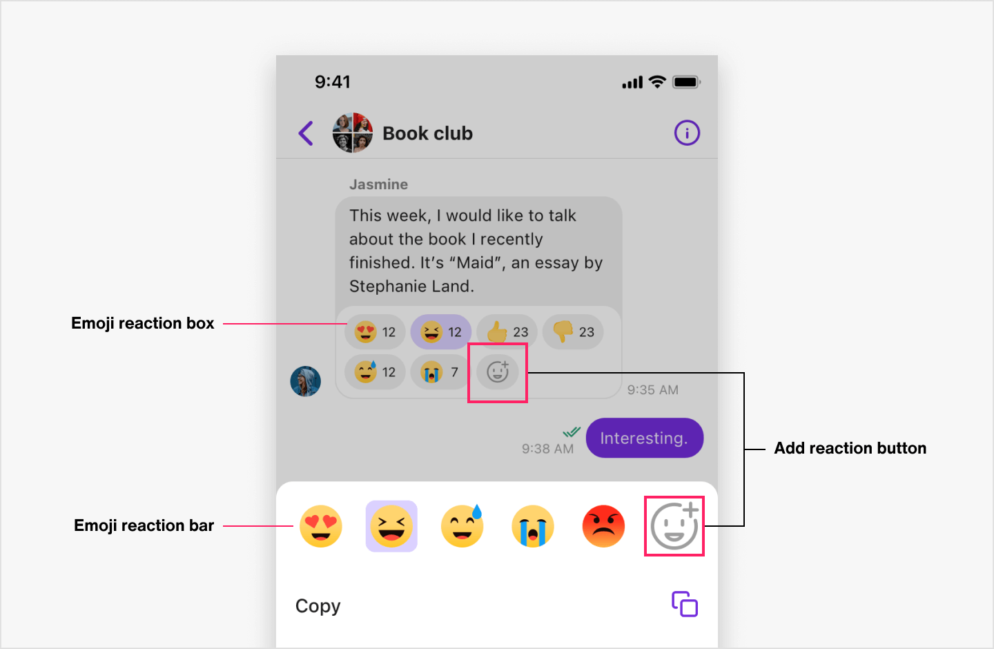 Image|Showing emoji selection steps.