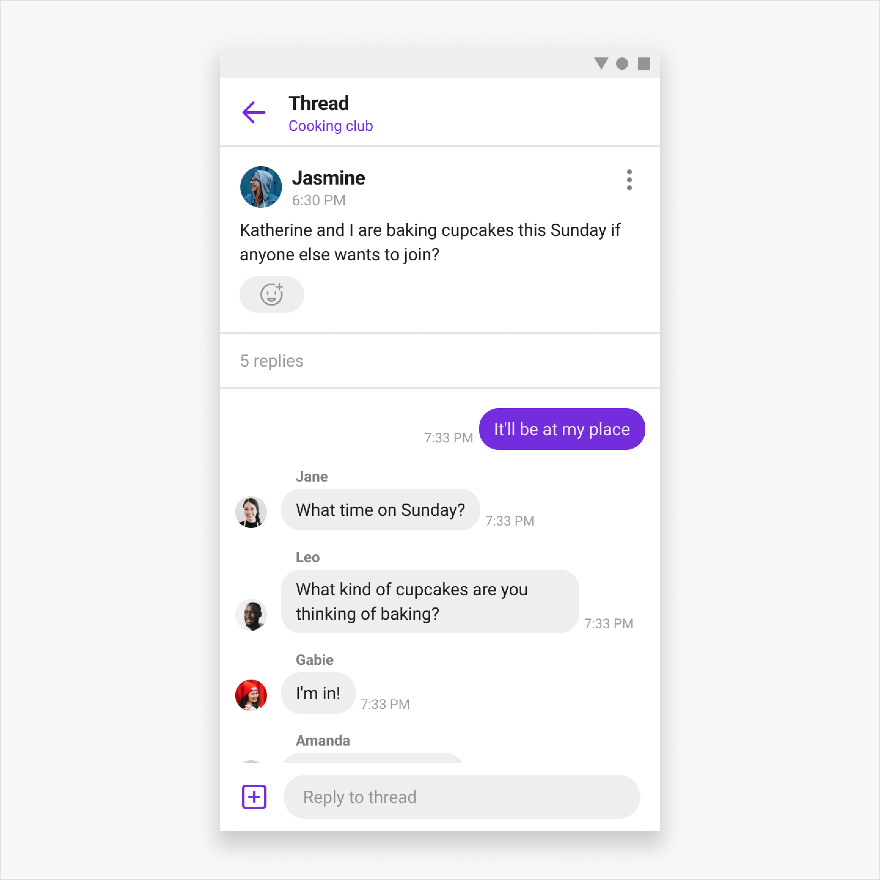 Threads Chat Android SDK Sendbird Docs