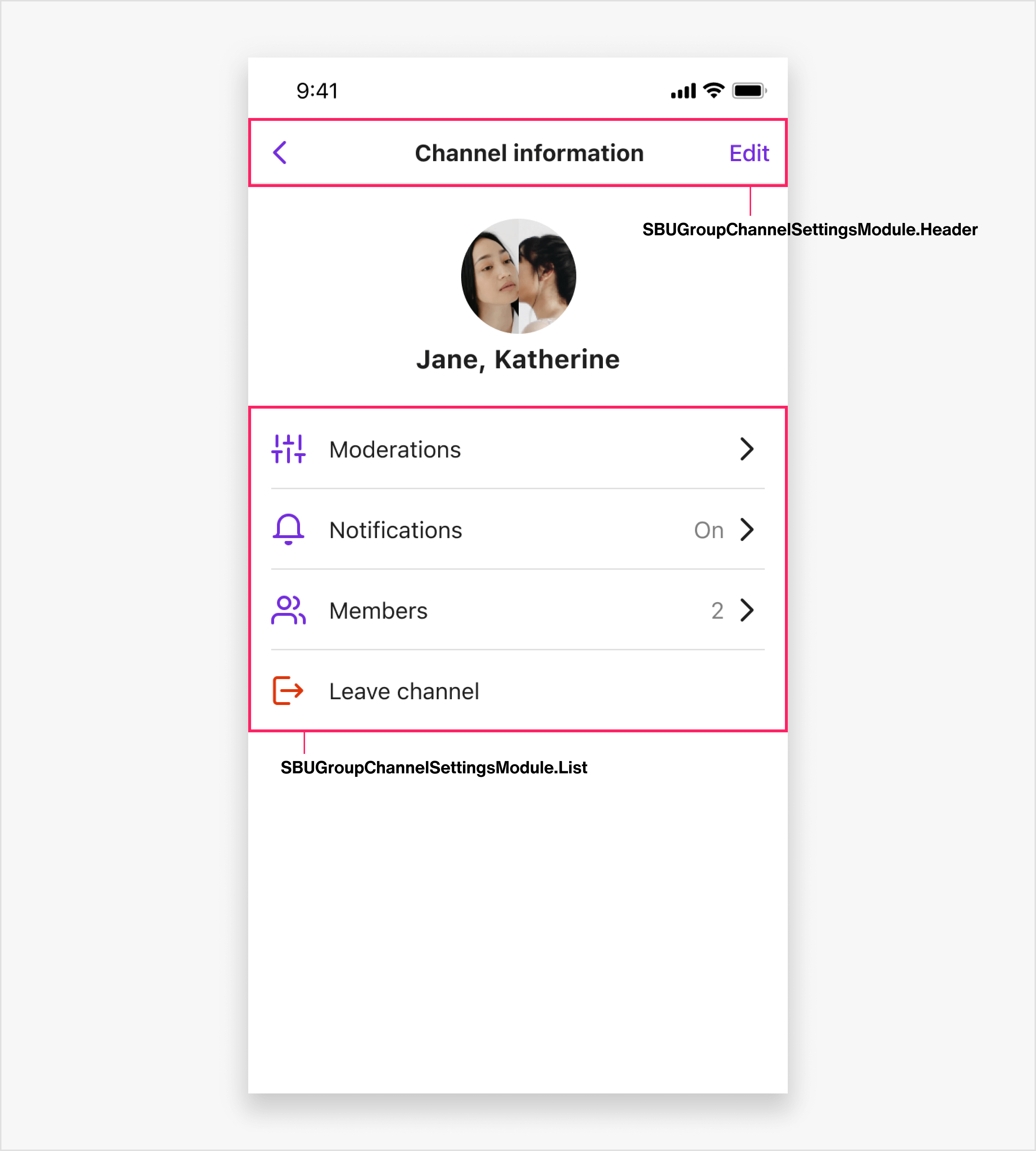 Customize the channel settings screen | Chat iOS UIKit SDK | Sendbird Docs