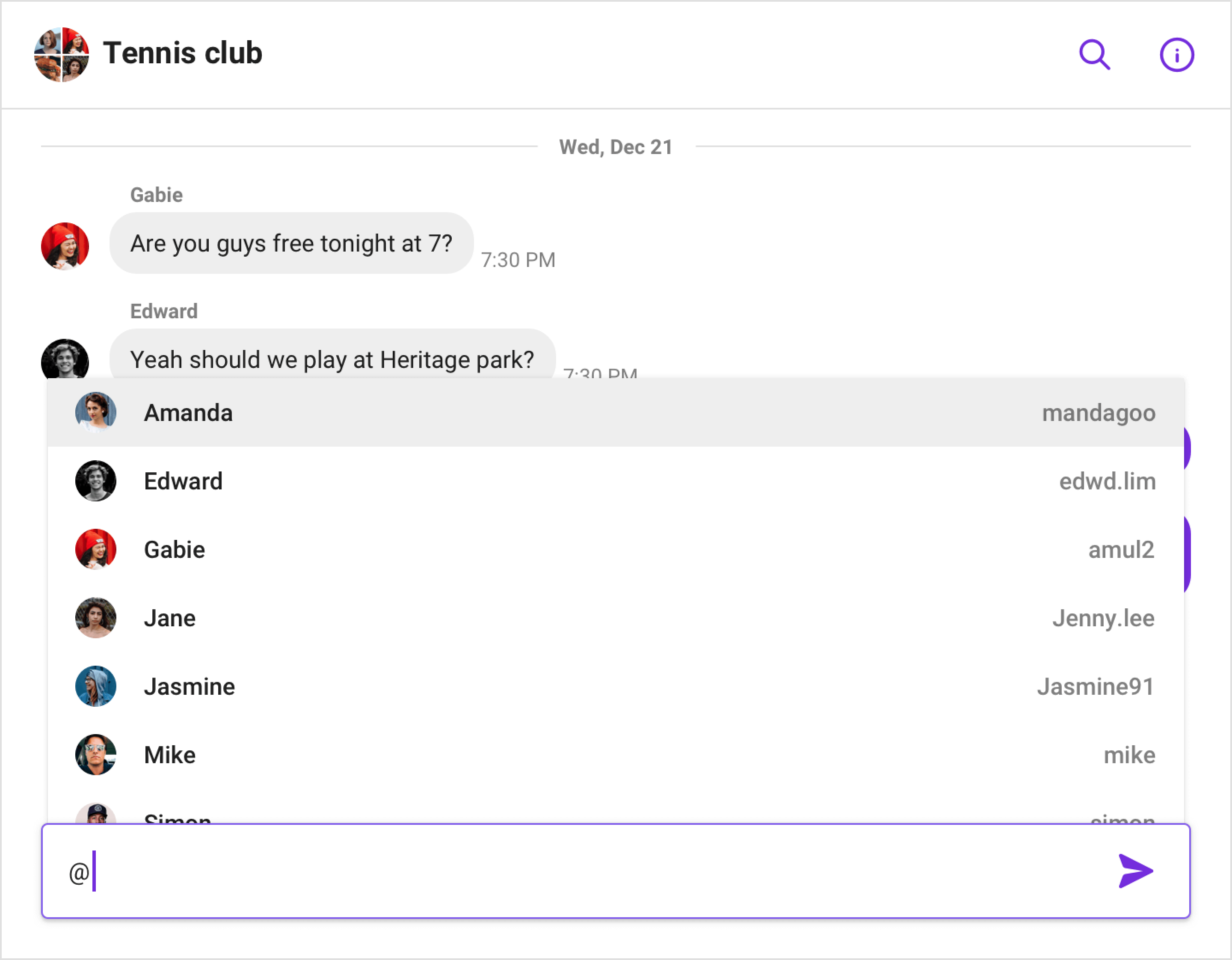 Mention | Chat React SDK | Sendbird Docs