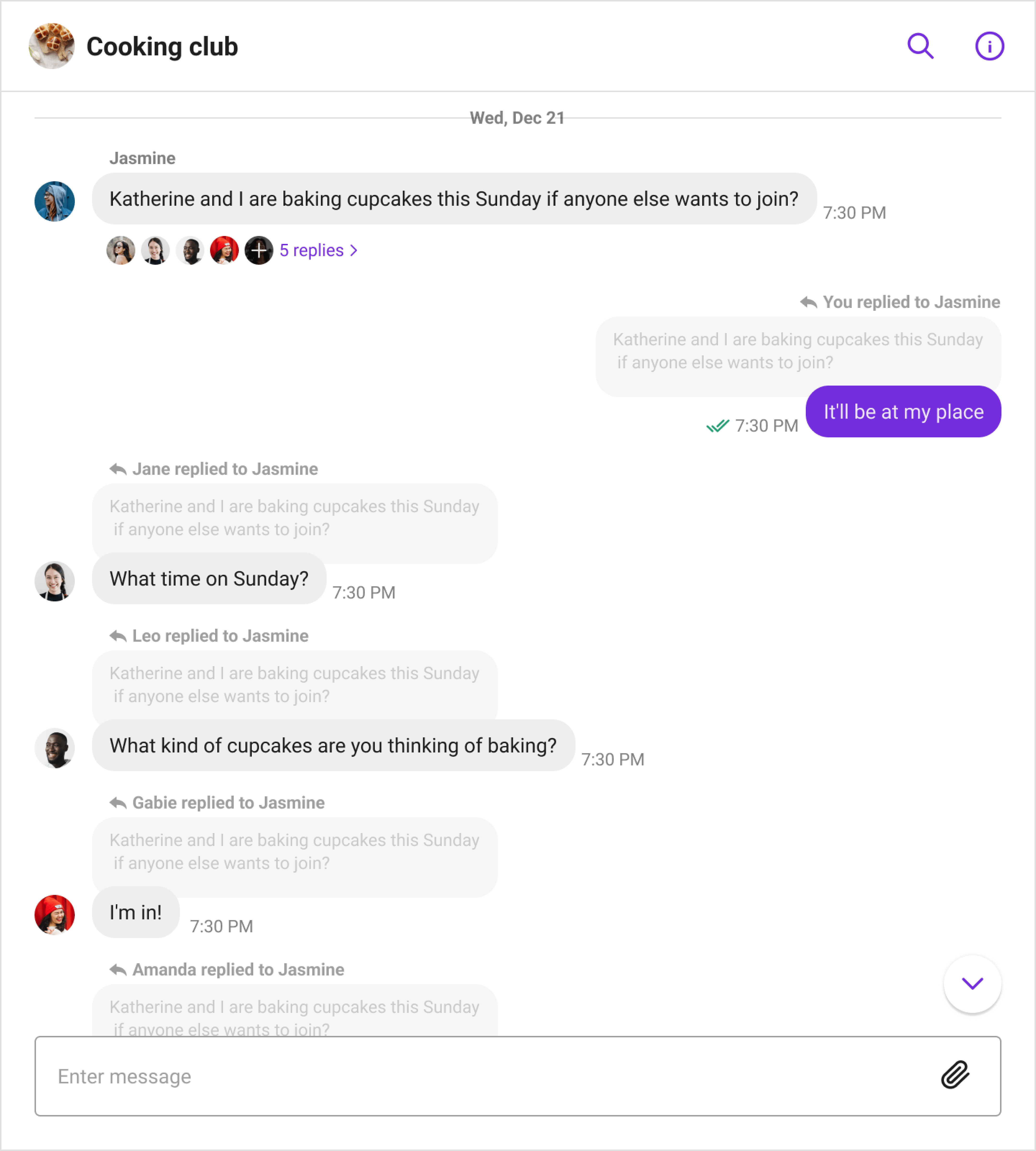 Threads | Chat React SDK | Sendbird Docs