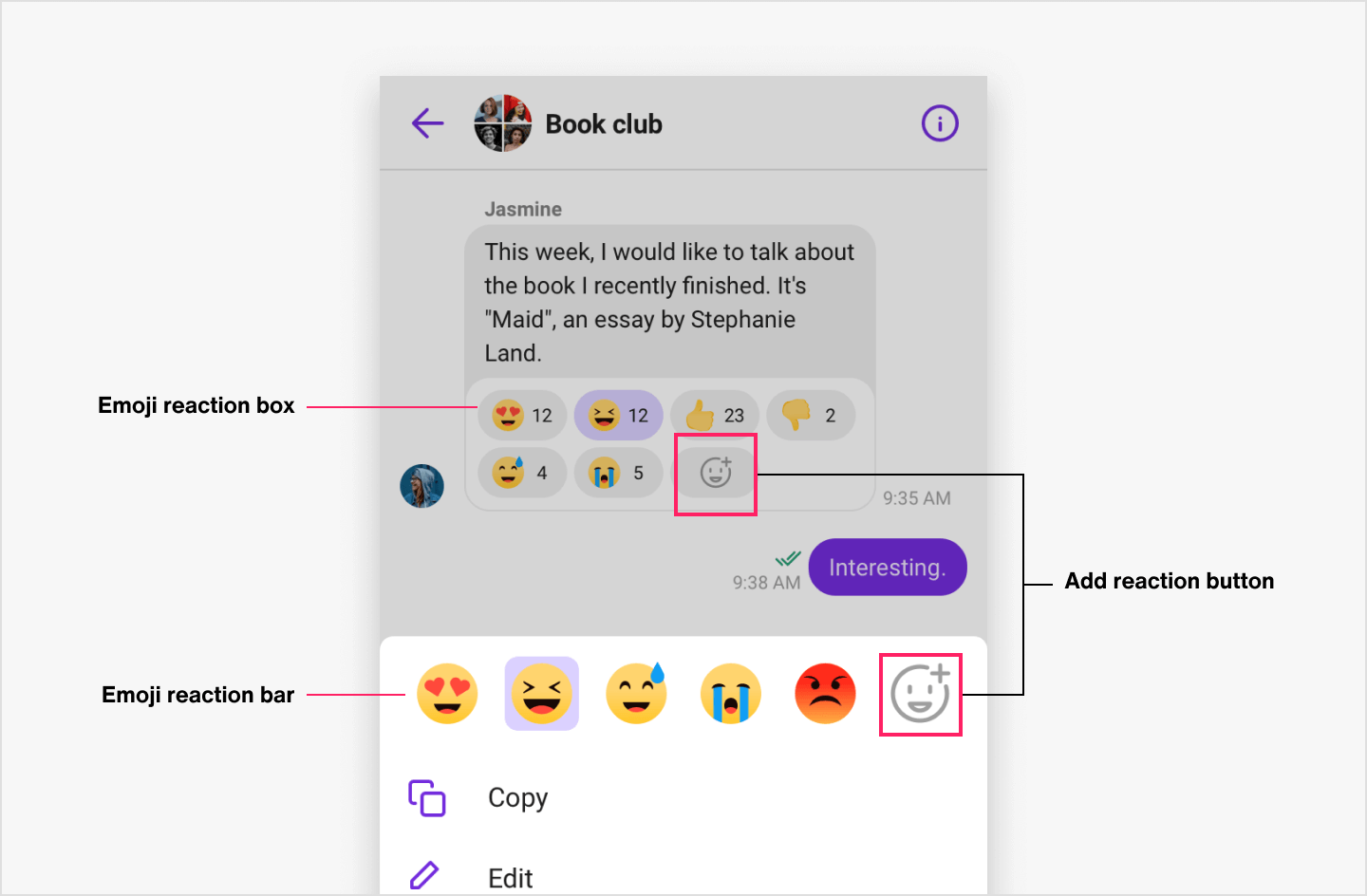 Image|Showing emoji selection steps.