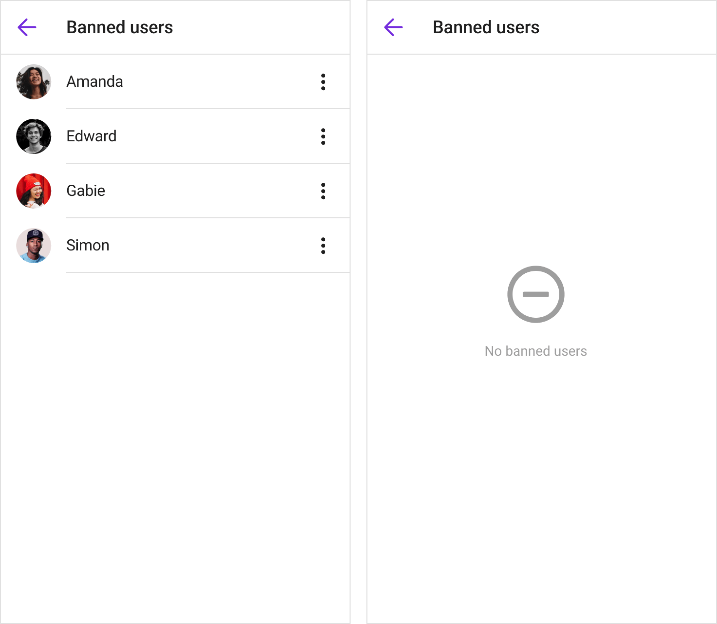 List banned users in open channel | Chat React Native SDK | Sendbird Docs