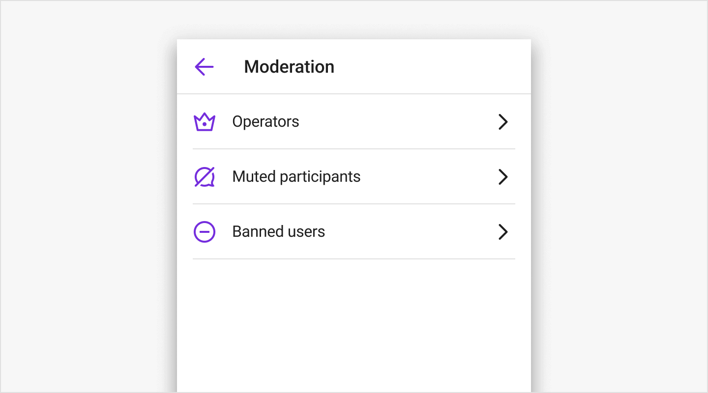 Image|Moderation menu view in open channels.